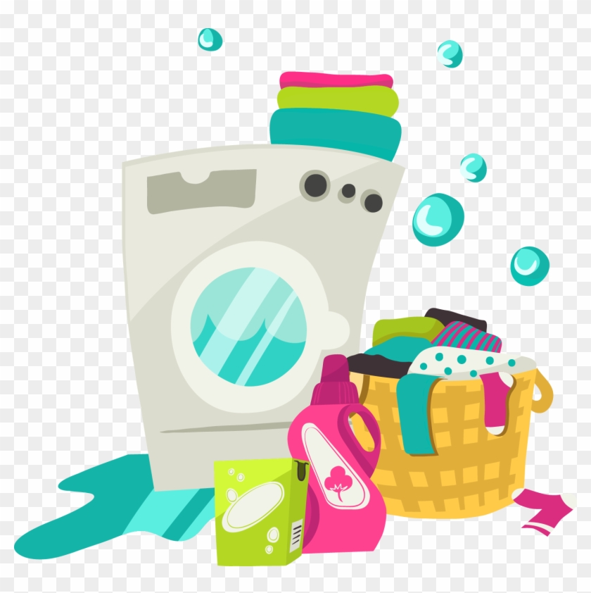 Dry Cleaning Clothing Washing Machine Clip Art - Washing Mashine Png Free Cartoon #698887