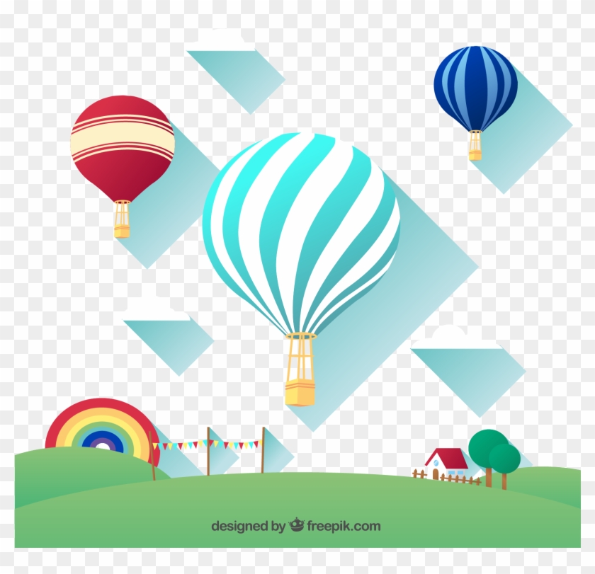 Flight Hot Air Balloon Euclidean Vector - Vector Graphics #698894