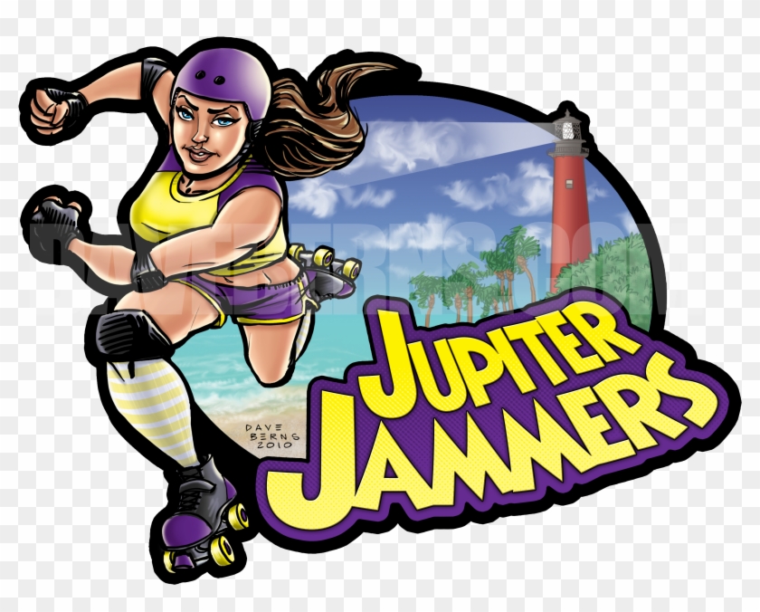 Jupiter Jammers Wftda Roller Derby Team Mascot & Logo, - Gotham Girls Roller Derby #699276