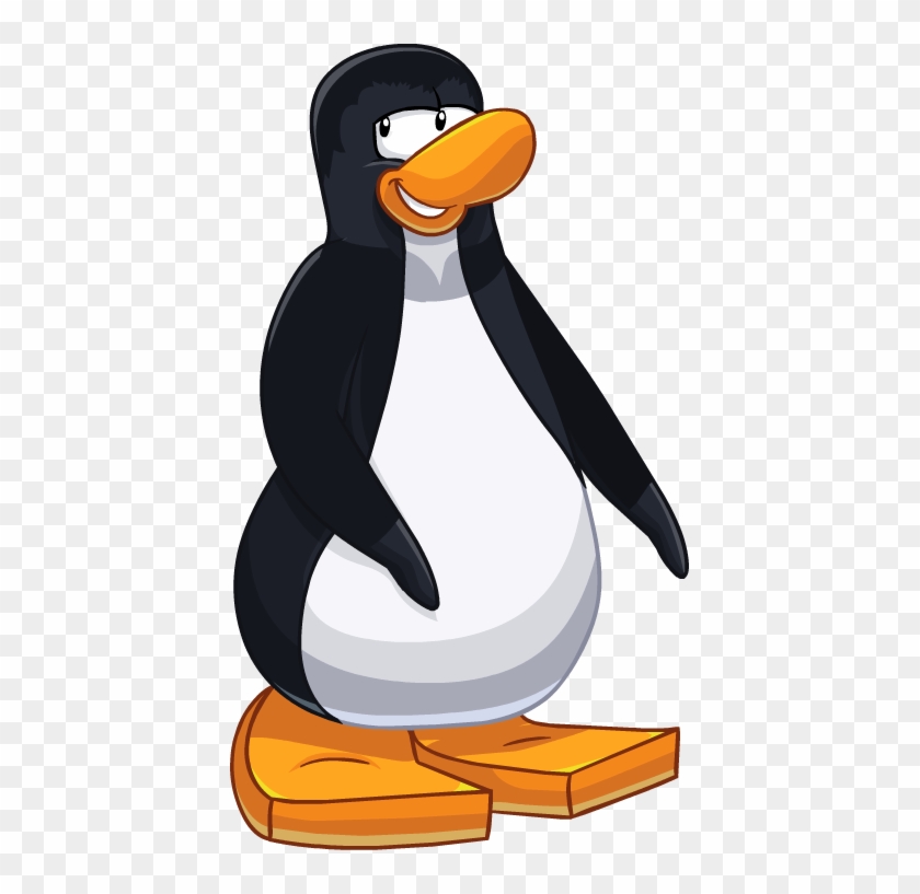 Mascot Black White Logo Design - Club Penguin Black Penguin #699386