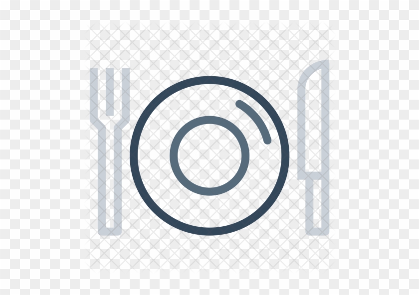 Dish, Plate, Fork, Knife, Food, Hotel, Restaurant Icon - Hot Leave Em Wet #699477
