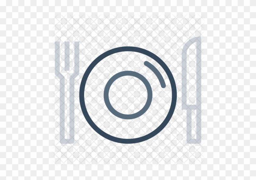 Dish, Plate, Fork, Knife, Food, Hotel, Restaurant Icon - Hot Leave Em Wet #699477
