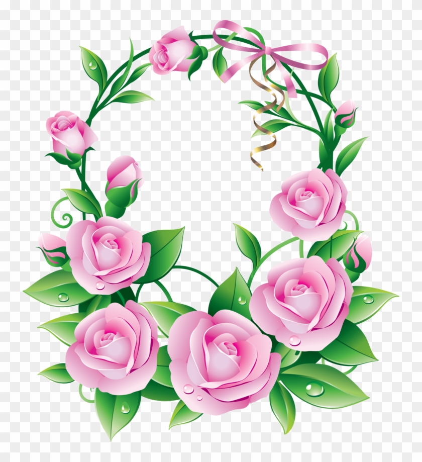 Pink Roses Frames - Flowers Vector File #699648