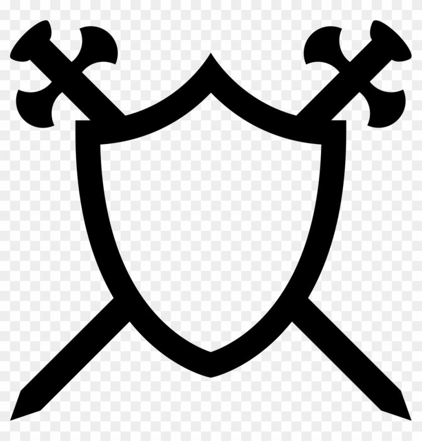 Shield With Two Swords In Cross Comments - Shield Symbol #699700
