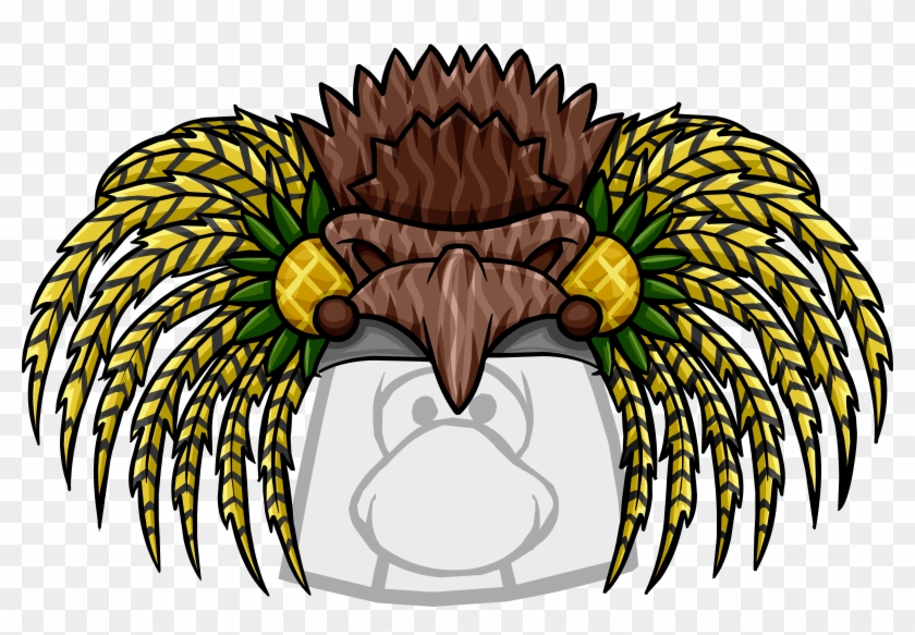 Pineapple Headdress Clothing Icon Id 1447 Updated - Club Penguin Optic Headset #699733