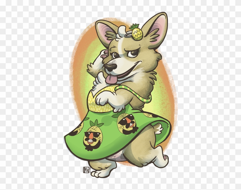 Pineapple Corgi By Kozispoon - Cartoon #699737