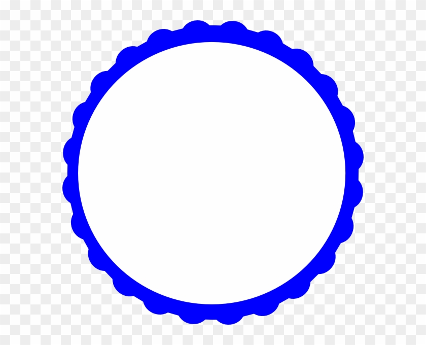 Blue Scallop Circle Frame Clip Art Vector Clip Art - Blue Scallop Circle Png #699935