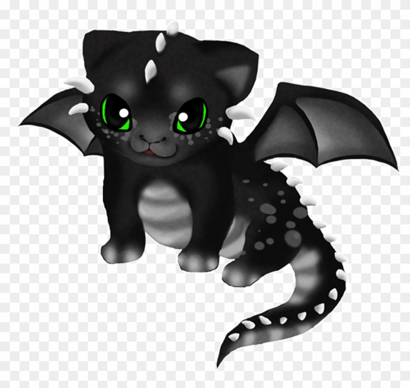 Baby Dragon By Panda-kiddie - Baby Black Dragon Art #700017