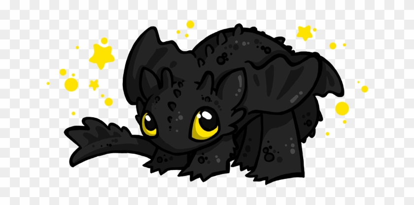 Toothless The Night Fury By P-korle - Toothless Baby Night Fury #700049