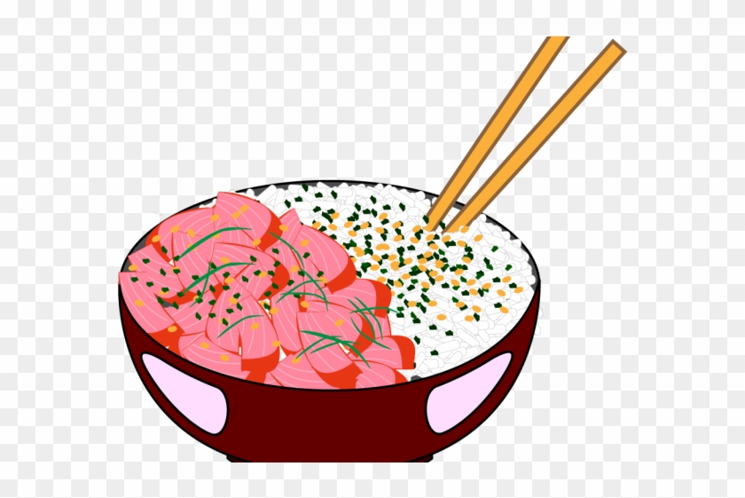 Rice Clipart Sushi Bowl - Poke Bowl Clip Art #700161