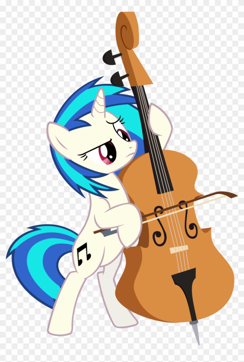 Shinodage, Cello, Dj Pon-3, Safe, Simple Background, - Octavia Pony #700200