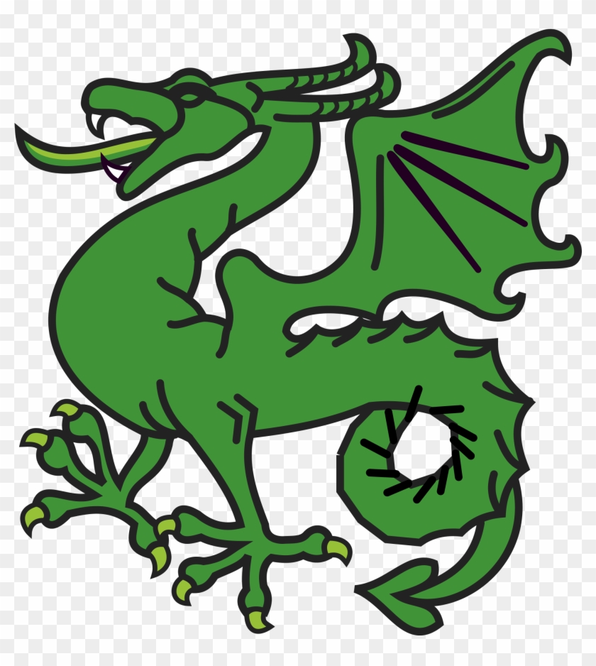 Green Dragon Cartoon 23, Buy Clip Art - Tatar Dragon #700286