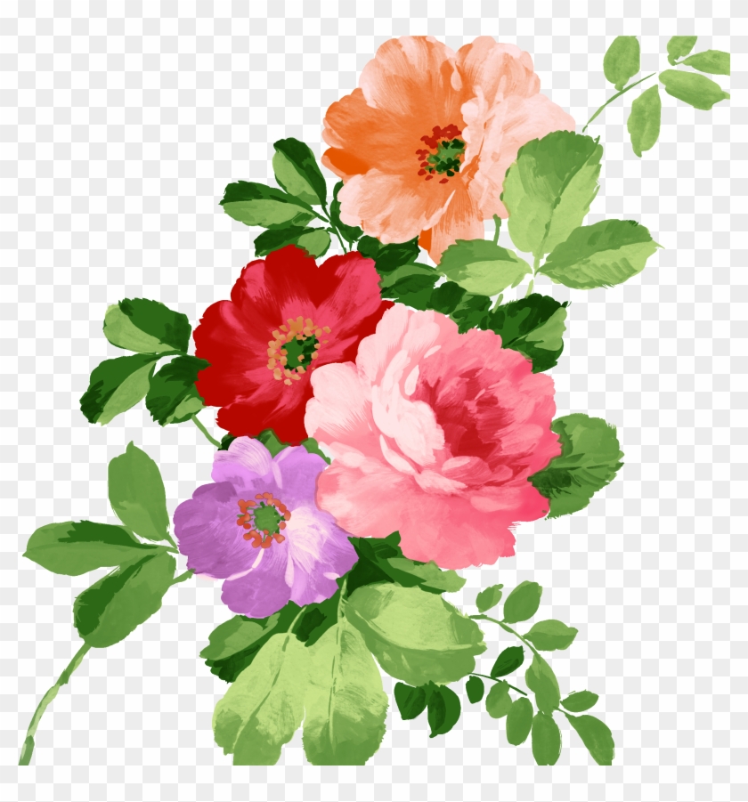 Watercolor Floral Elements - Imagens De Flores Png - Free Transparent PNG  Clipart Images Download