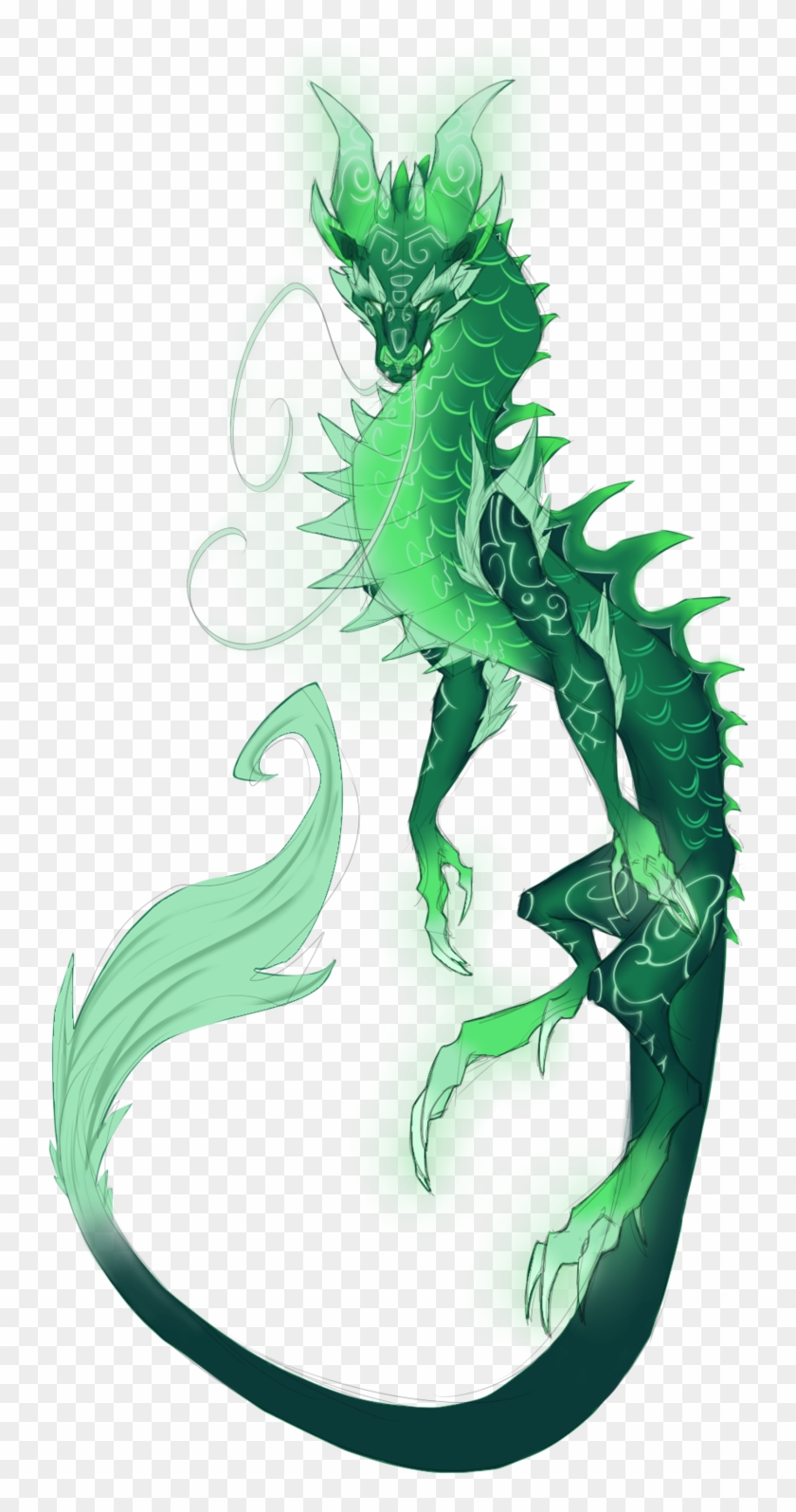 Yu'lon Is A Pretty Dragon - Green Dragon Fanart #700562
