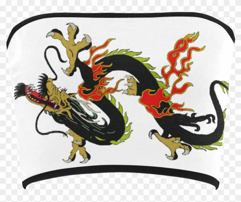 Black Chinese Dragon Tote Bag, Adult Unisex, Natural #700642