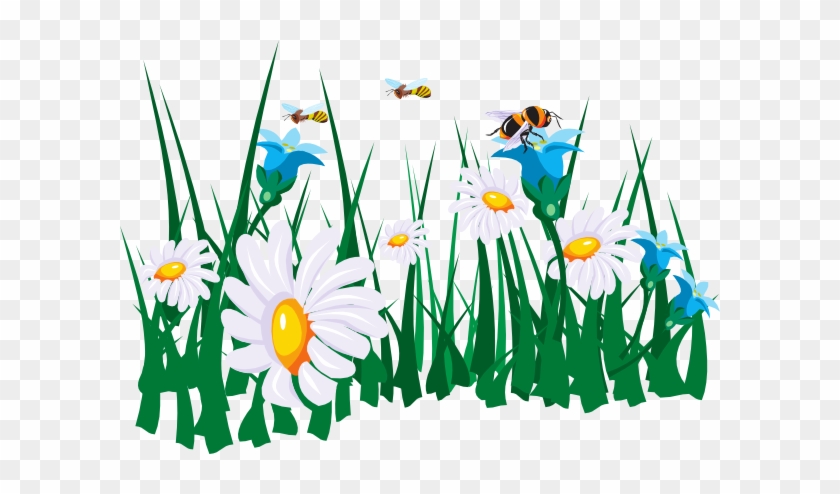 Bee And Flower Clipart - Bees On Flowers Clip Art #700719