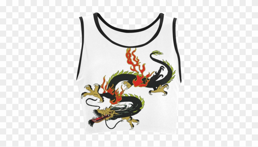 Chinese Dragon Black Women's Crop Top - Black Chinese Dragon Tote Bag, Adult Unisex, Natural #700777