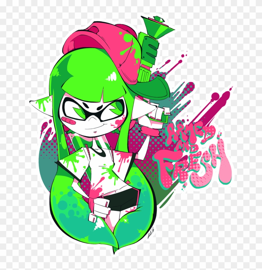 Inkling T-shirt Design By Brendancorris - Brendan Corris Splatoon #700938