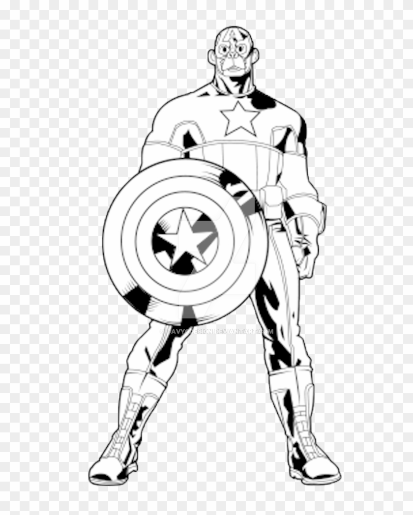 Outline Captain America Monkey By Davygdesign Outline - Outline Pictures Captain America #700952