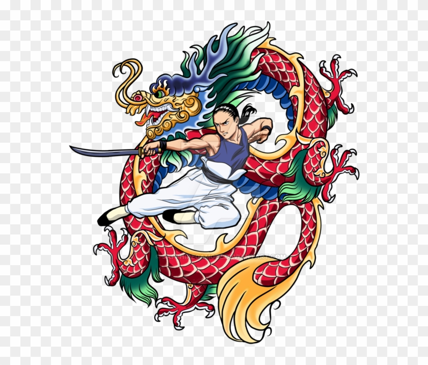 Wufei Dragon Tattoo By Sapphiregamgee - Chinese Dragon Tattoo Png #701044