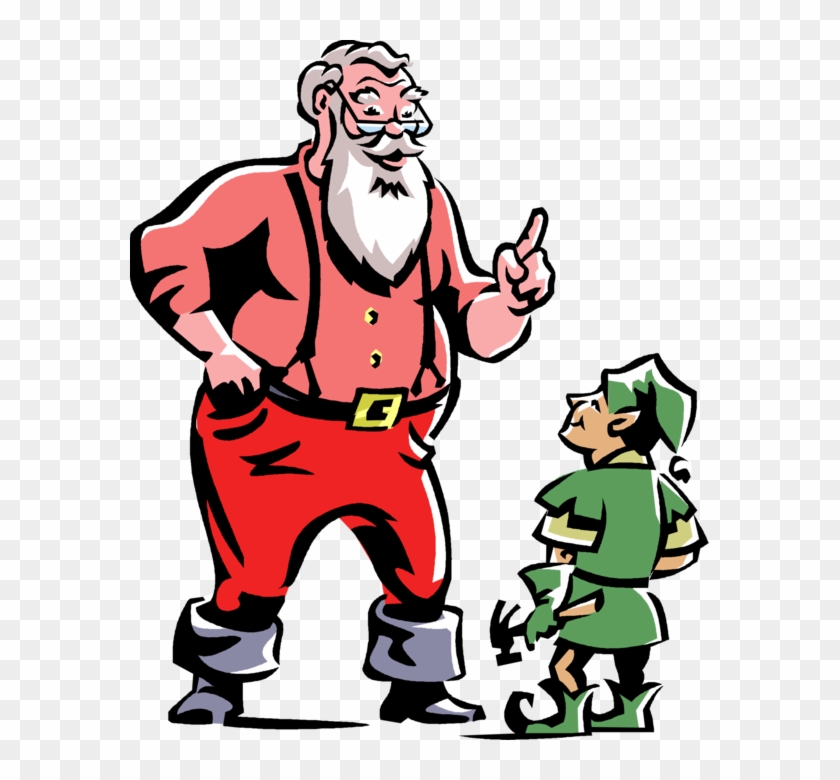 Vector Illustration Of Santa Claus Gives Instructions - Vector Illustration Of Santa Claus Gives Instructions #701060