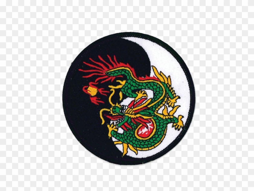 1273 Yin Yang Dragon Patch 4" - Dragon Patch Png #701151