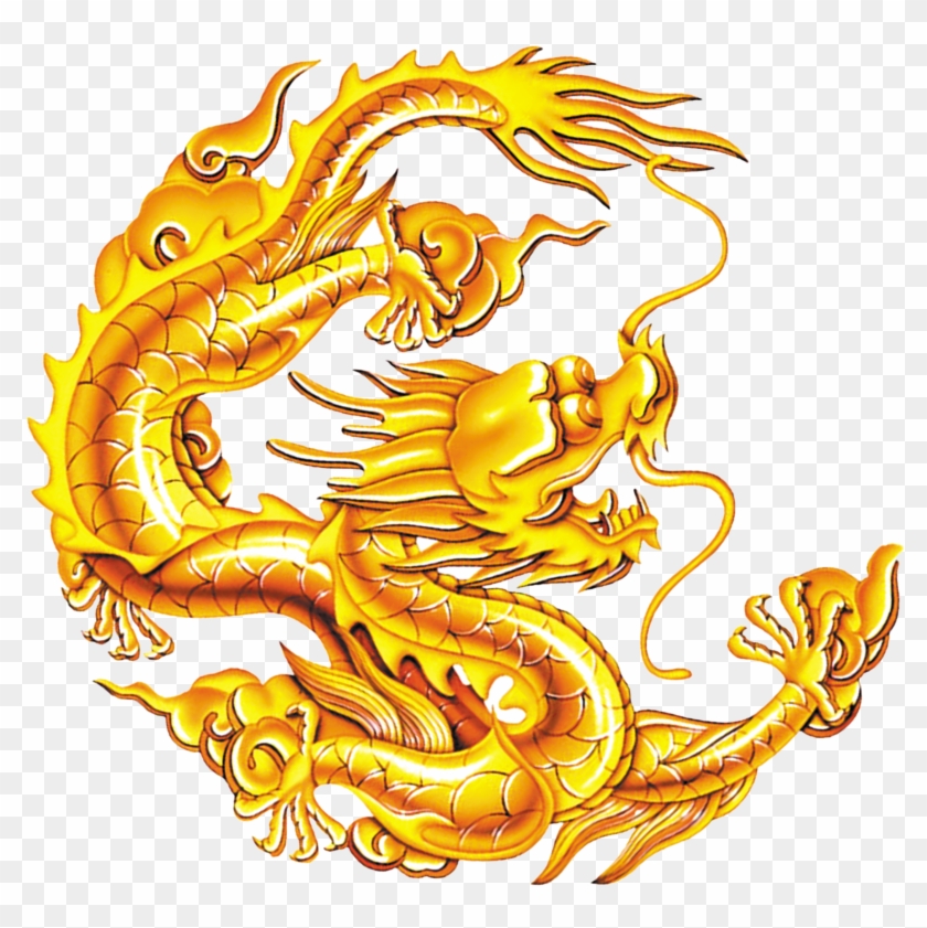 Chinese Dragon Diri - Chinese Golden Dragon Png #701160