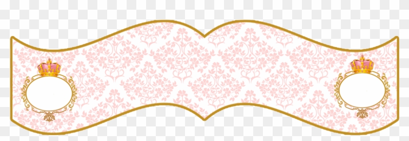 Bandeirinha Para Cupcake E Sanduíche "coroa Rosa Menina" - Coroa Png Frame Rosa #701485