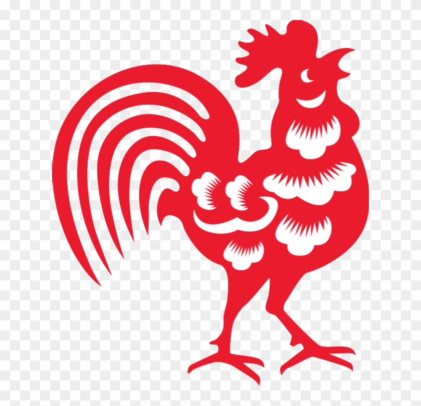 Happy Chinese New Year - Chinese New Year Rooster Vector #701665