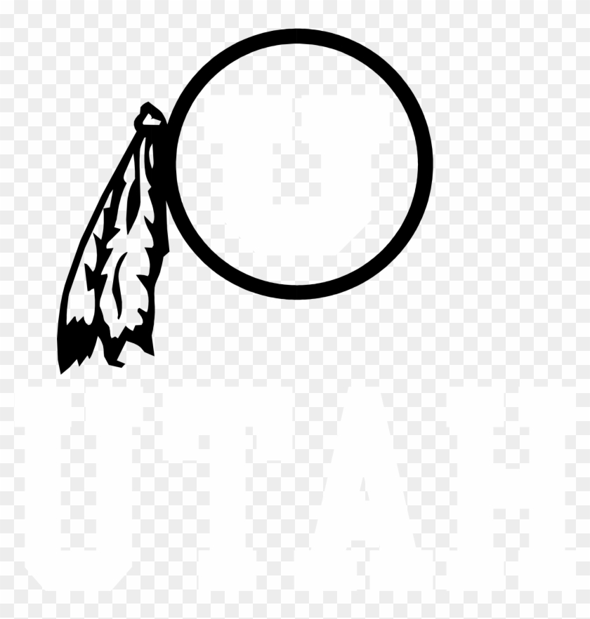Utah Utes Logo Black And White - Utah Utes Ncaa Usa Logo College Sport Art Wall Decor #701867