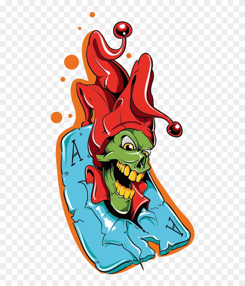 Joker Cartoon Illustration - Joker Cartoon Illustration #701950