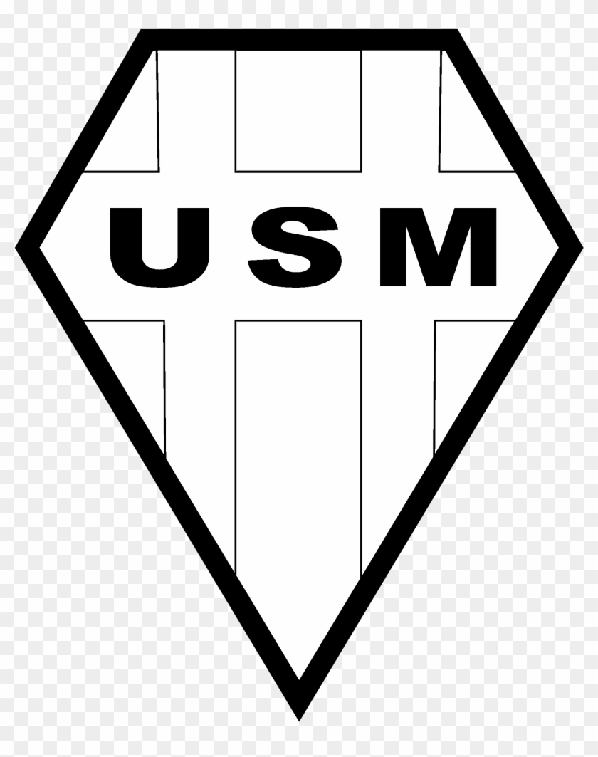 Union Sportive Maubeuge Logo Black And White - Sign #702021