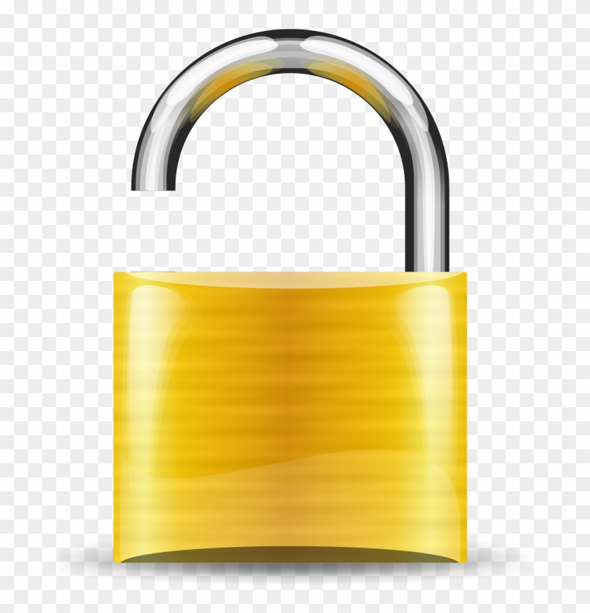 Combination Lock Free Key Free Padlock Gold Open - Open Lock Clip Art #702091