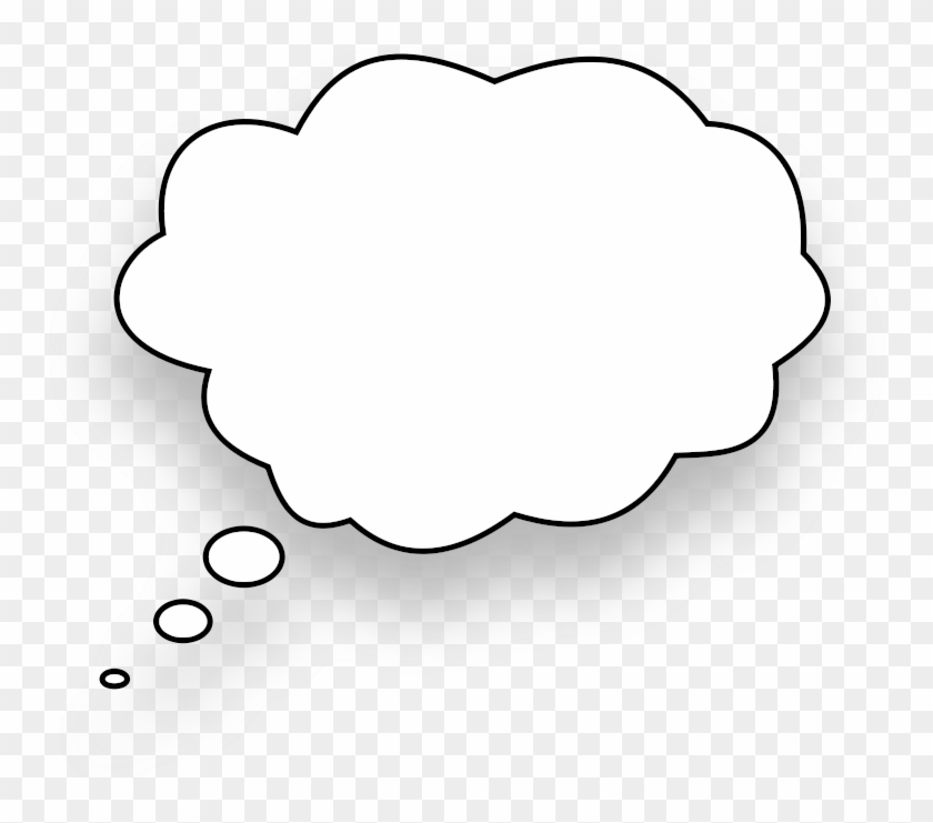 Speech Bubble Clip Art Download - Thinking Bubble With Black Background #702139