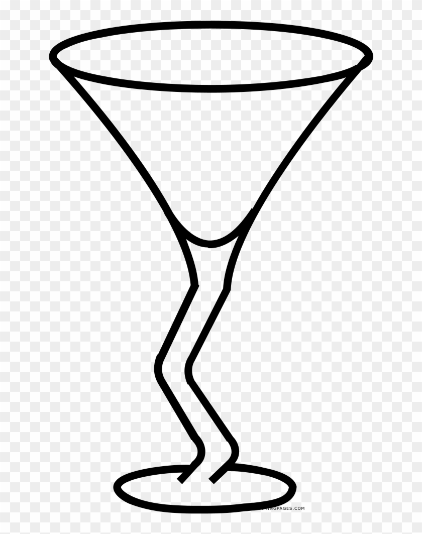 Martini Glass Coloring Page - Coloring Book #702181