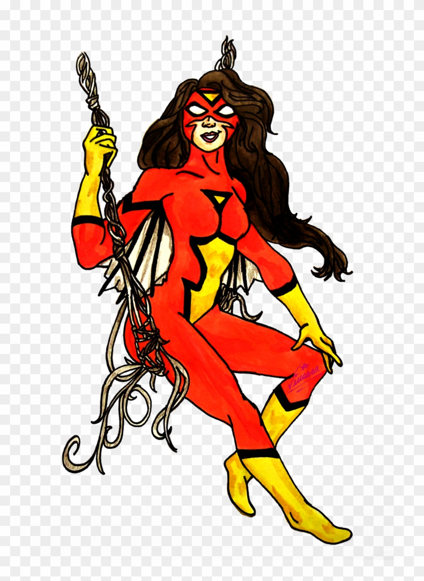 #117 Spider Woman Swinging By Shkvivi - Illustration #702192