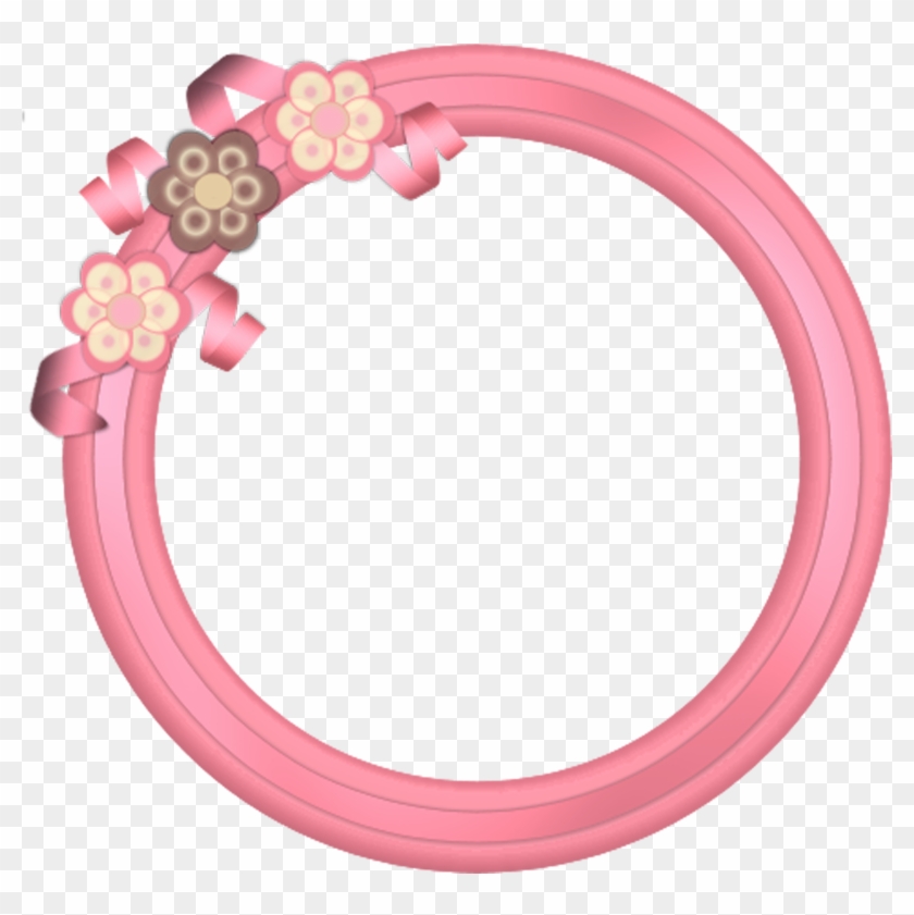 Pink Picture Frame Download - Circle Pink Frame Png #702220