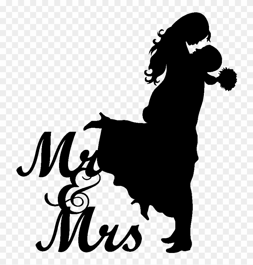 Sticker Mariage Mr & Mrs - Mr And Mrs Silhouette #702446