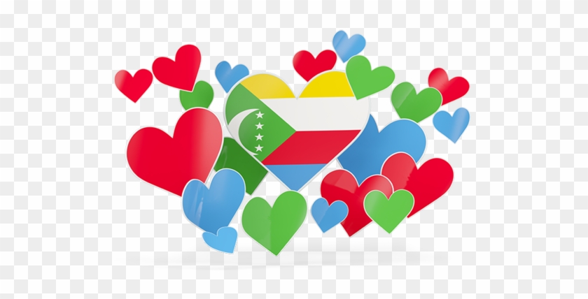 Illustration Of Flag Of Comoros - Azerbaijan Flag Heart Png Hd #702533