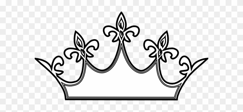Black And White Crown Outline - Black And White Tiara #702579