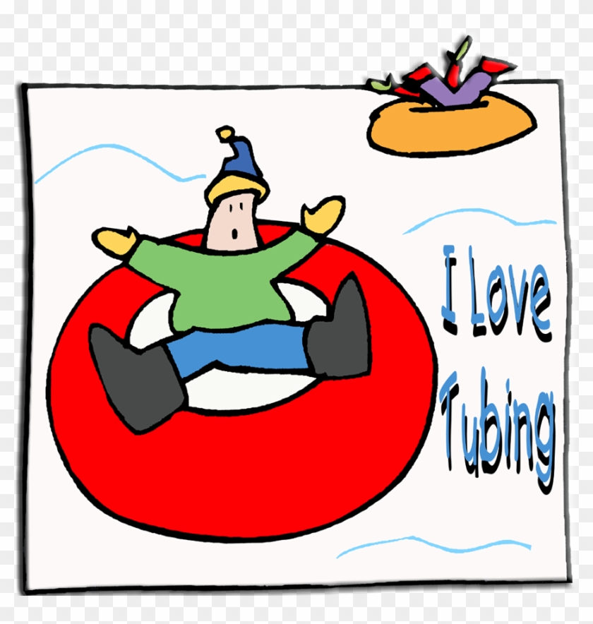I Love Tubing Kid's T-shirts & Gifts - Snow Tubing Cartoon #702706