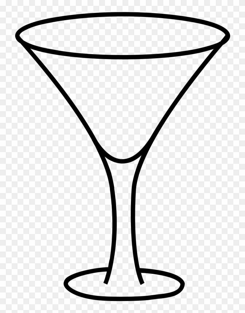 Martini Glass Coloring Page - Cocktail Glass #702757