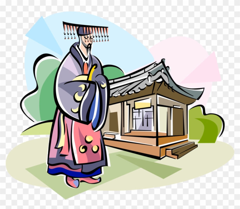 Vector Illustration Of Korean Enthronement Ceremony - Cartoon #703016