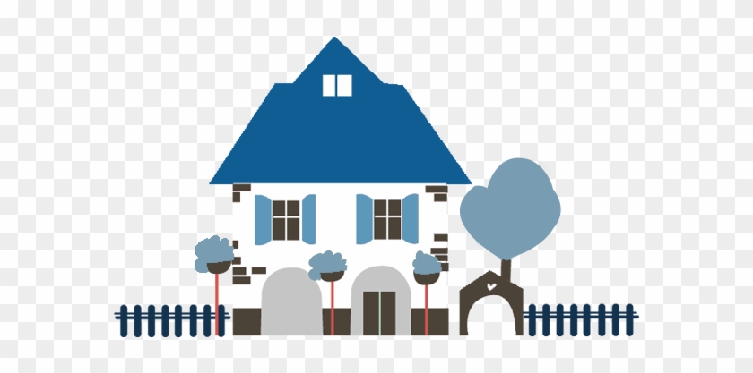 Cartoon House With Picket Fence - House Cartoon With Fence #703103