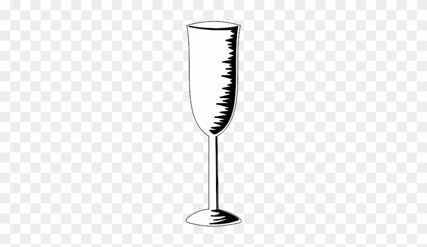 Monochrome Clip Art Download - Champagne Stemware #703162