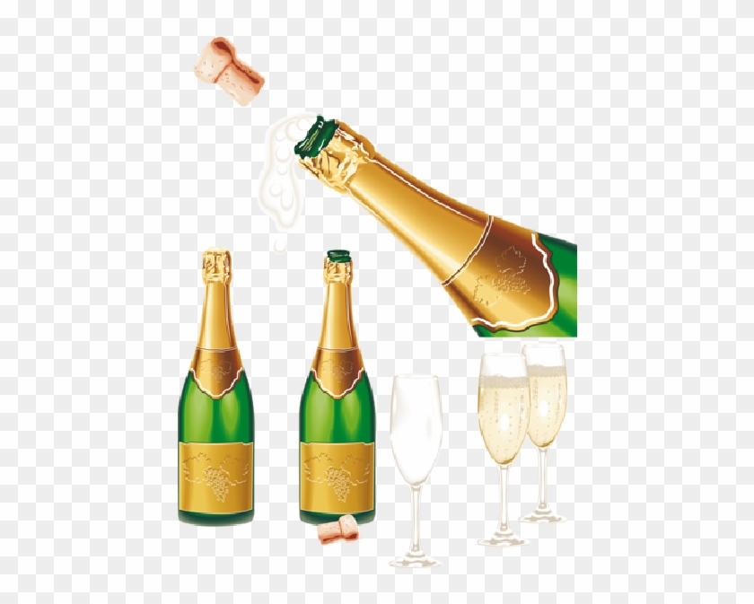 Wedding Clip Art Images On A Transparent Background - Champagne Bottle Popping Vector Png #703171