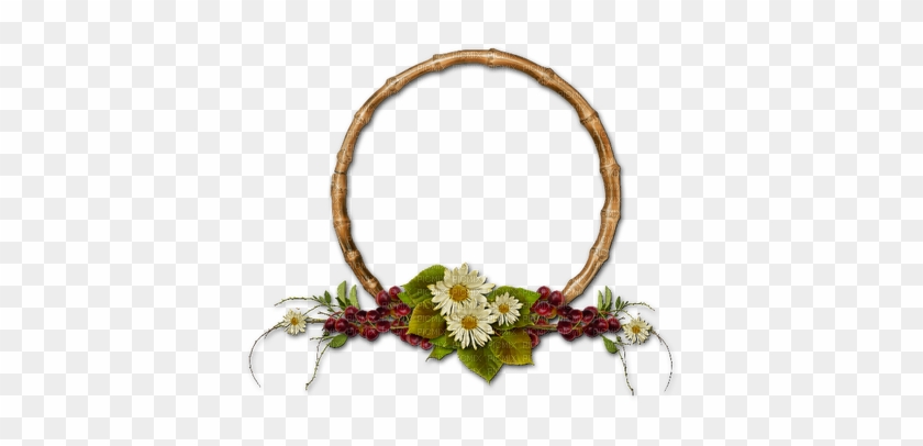 Frame Round Flower - Flower Round Frame Png #703361