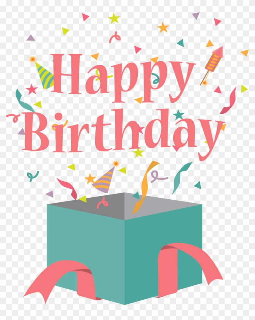 Birthday Cake Gift Greeting Card Clip Art - Happy Birthday Card Gift Png #703428