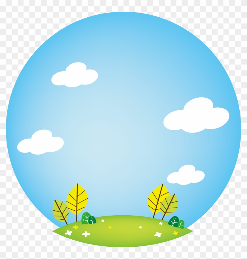 Blue Sky Grass Vector - Circle #703645