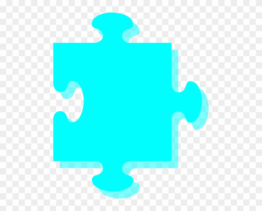 Turquoise Puzzle Clip Art At Clker - Puzzle Piece Turquoise #703666